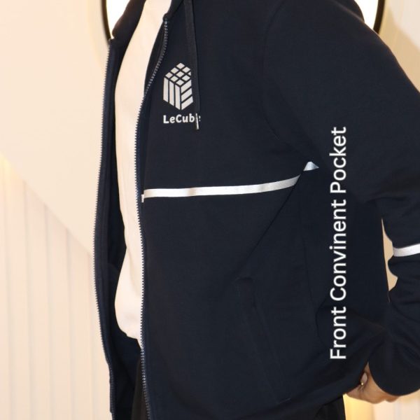 LeCube Premium Hoodie Jacket - Navy Blue - Image 5