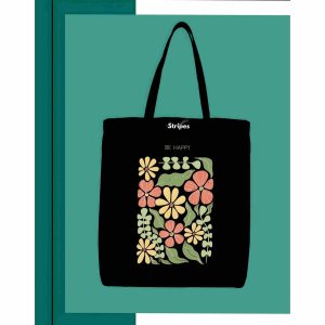 Basic Printed Tote Bag Black