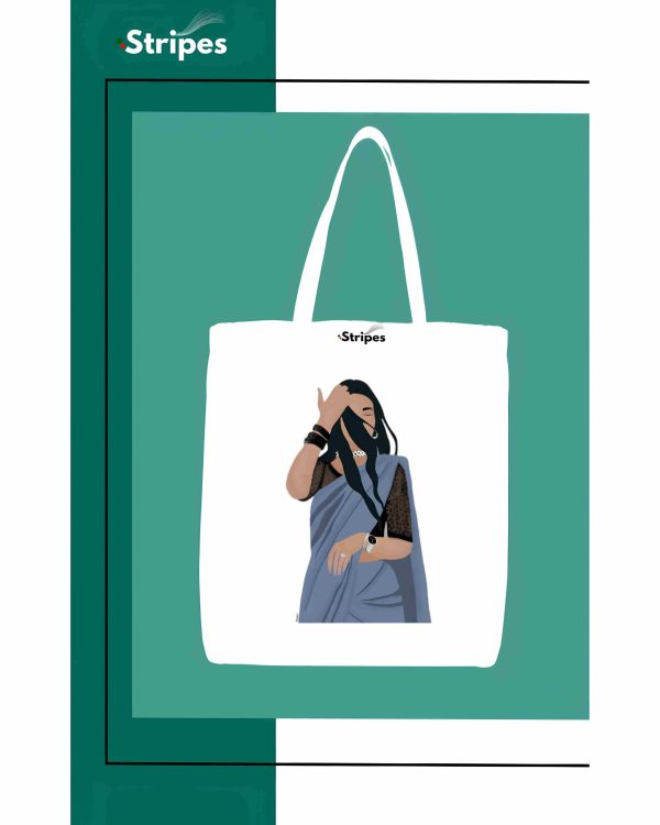 Basic Printed Tote Bag - White