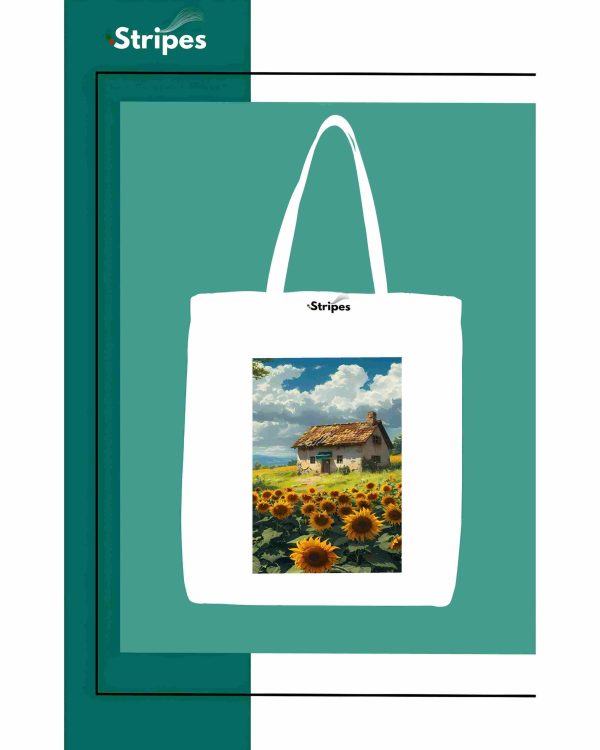 Basic Printed Tote Bag - White