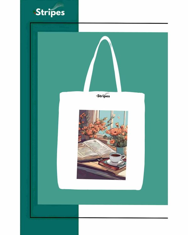 Basic Printed Tote Bag - White