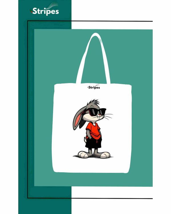 Basic Printed Tote Bag - White