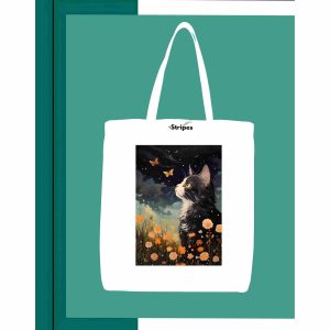 Basic Printed Tote Bag - White