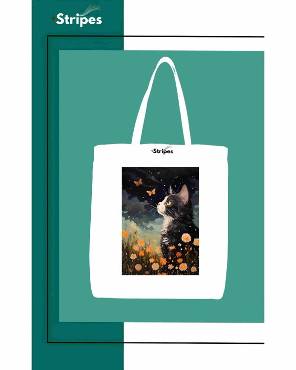 Basic Printed Tote Bag - White