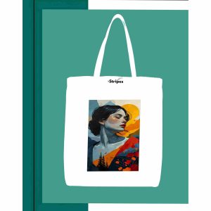 Basic Printed Tote Bag - White