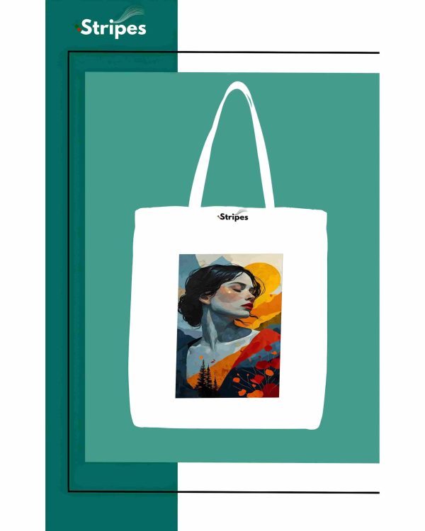 Basic Printed Tote Bag - White