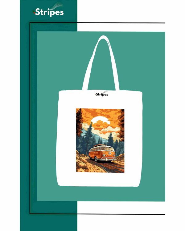 Basic Printed Tote Bag - White