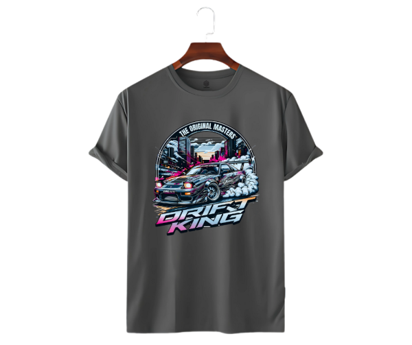 LeCube Men's Premium Quality T-Shirt for Car Lovers (Drift King)