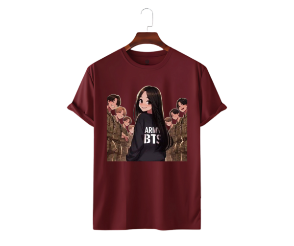 LeCube Unisex Premium Quality T-Shirt BTS Army (Printed)