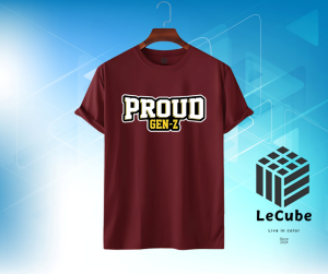 LeCube Unisex Premium Cotton "Proud Gen-Z" Printed T-Shirt | 180 GSM HD DTF Print - Image 3