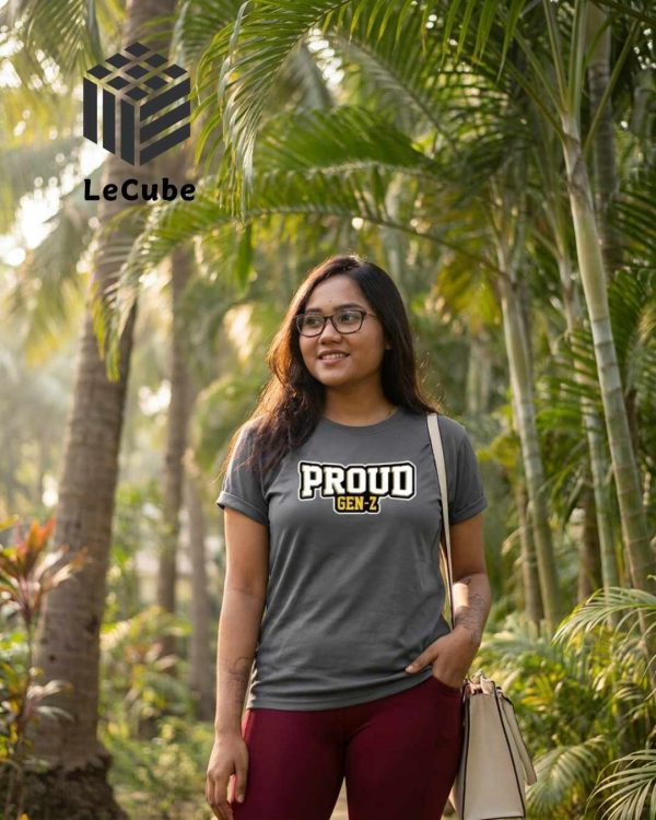 LeCube Unisex Premium Cotton "Proud Gen-Z" Printed T-Shirt | 180 GSM HD DTF Print