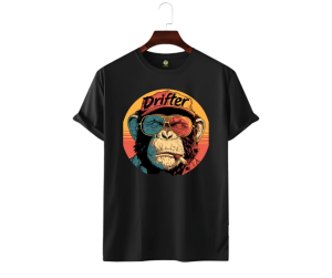 Drifter Ape Graphic Black T-Shirt | Le Cube - Image 3