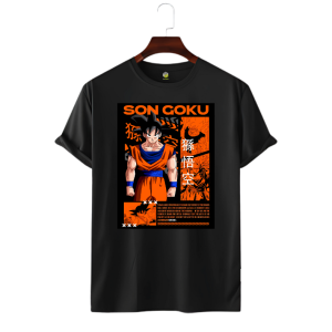 LECUBE MEN’S PREMIUM QUALITY T-SHIRT BLACK (Son Goku)