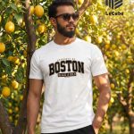 BOSTON Black & Gold Graphic White T-Shirt | Le Cube