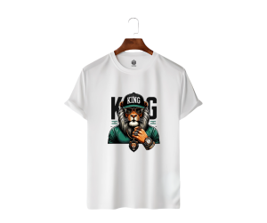 King Lion Graphic White T-Shirt | Le Cube - Image 3