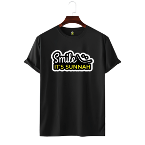 LeCube “Smile its Sunnah” Premium Cotton T-Shirt – 180 GSM Combed Cotton | Faith Meets Streetwear