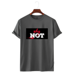 LeCube “Why Not” Charcoal T-Shirt – 100% Cotton, 180 GSM Premium Comfort Tee