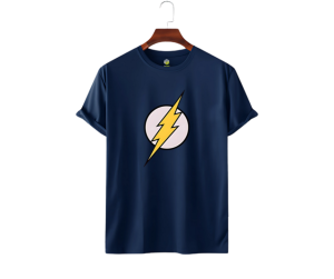 Le Cube Premium “Thunderbolt” DTF Printed T-Shirt for Men – 180 GSM 100% Cotton | Comfortable Everyday Wear | Available in 5 Colors
