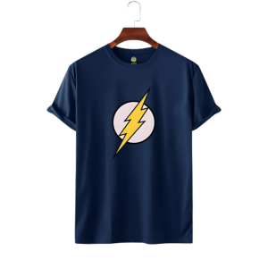Le Cube Premium “Thunderbolt” DTF Printed T-Shirt for Men – 180 GSM 100% Cotton | Comfortable Everyday Wear | Available in 5 Colors