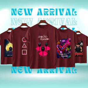 LECUBE Premium Squid Game Combo T-Shirt | 100% Combed Cotton, Front DTF Print
