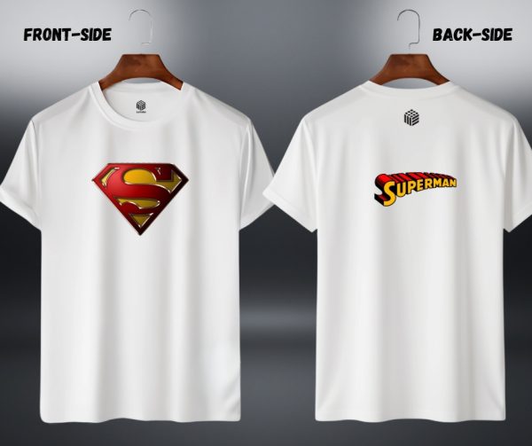 LECUBE Premium Superman Graphic T-Shirt | 100% Combed Cotton, Dual-Side DTF Print