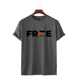 Free Palestine Typography T-Shirt| 180 GSM| 100% Combed Cotton by LeCube