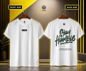 LeCube Box Logo x Stay Humble Green Graffiti White Graphic T-Shirt BD