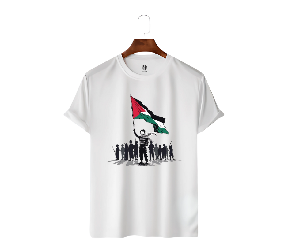 Stand for Palestine T-Shirt| Free Palestine T-shirt| Islamic Cotton T-shirt by Le Cube| 180GSM| DTF Printed - Image 3