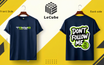 "Tokyo Street Mode" x "Don't Follow Me I'm Lost Too" Navy Blue Graphic T-Shirt | LeCube - Image 2