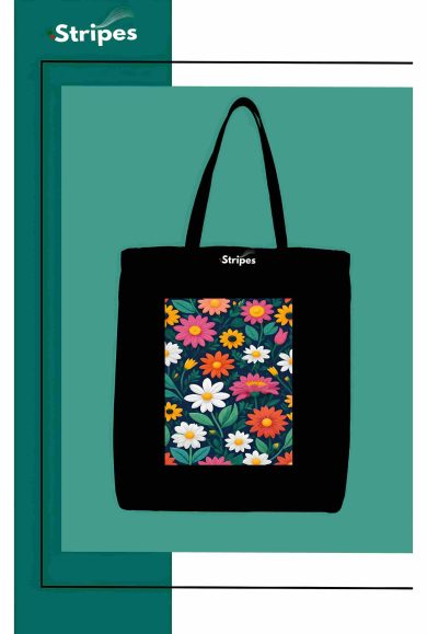Basic Printed Tote Bag Black