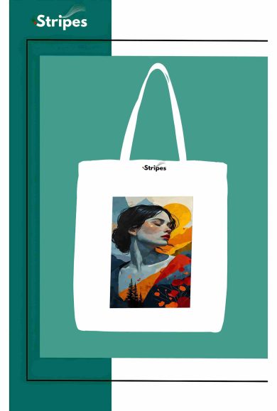 Basic Printed Tote Bag - White